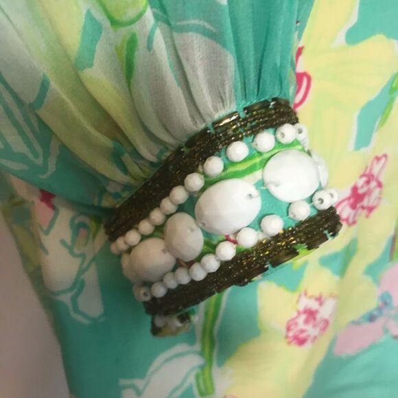 Lilly Pulitzer Madly Glamorous Harper Beaded Shift Dress 100% Silk Women Size 6 - Picture 9 of 15